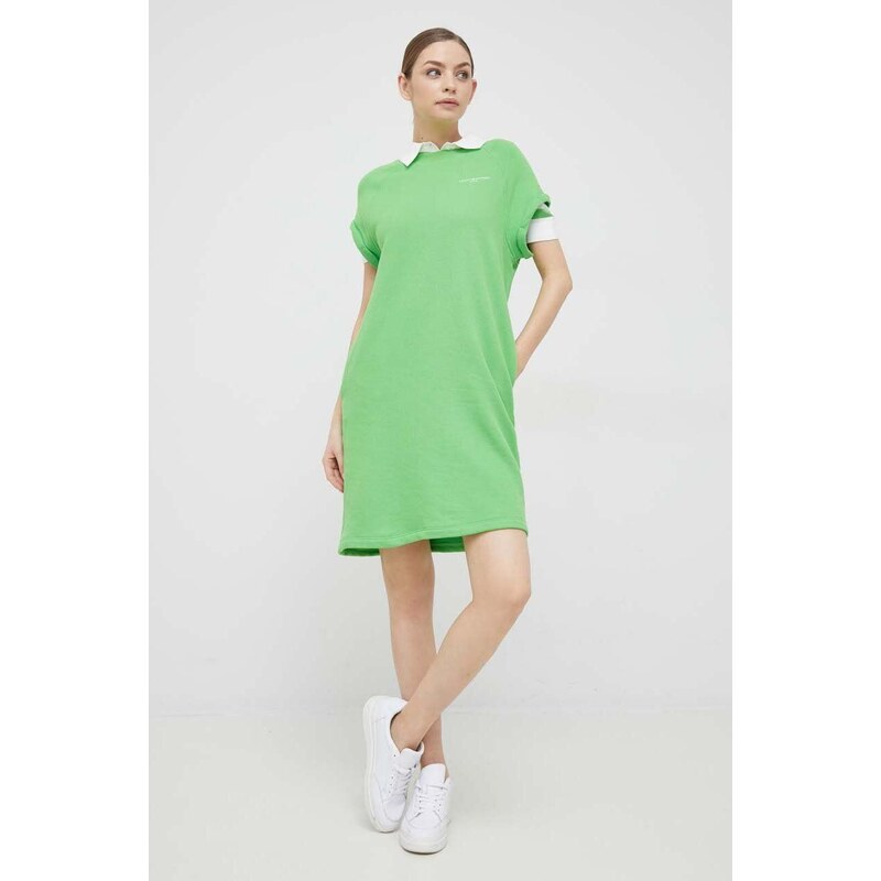Tommy Hilfiger rochie culoarea verde, mini, drept