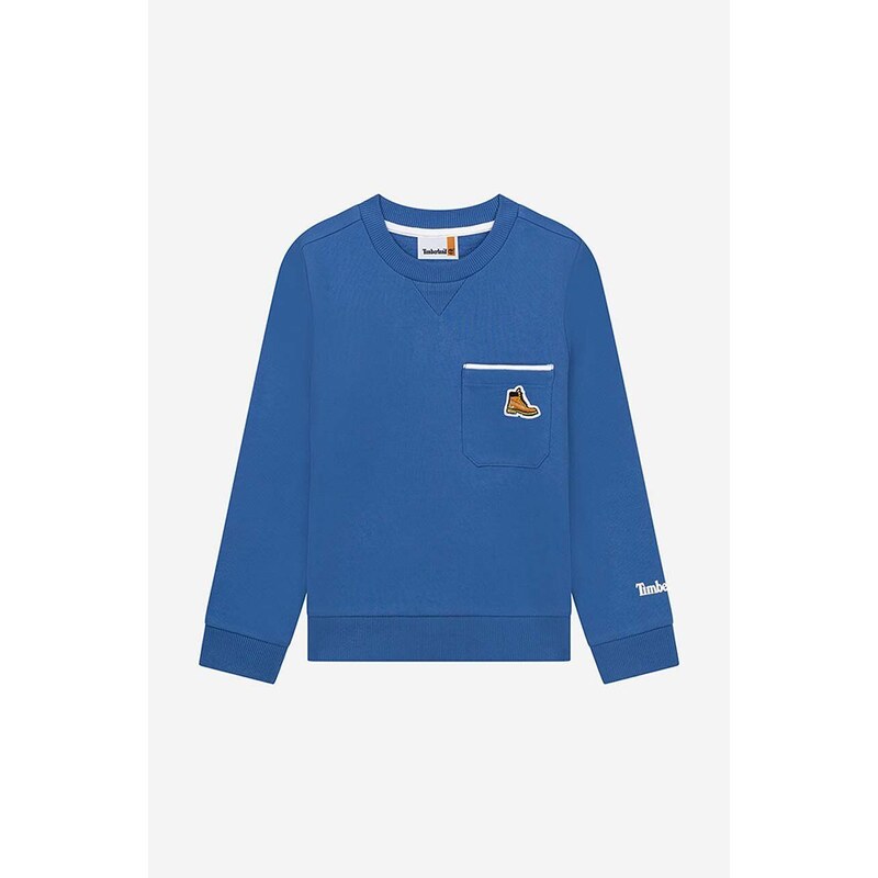 Timberland bluza copii Sweatshirt culoarea albastru marin, neted