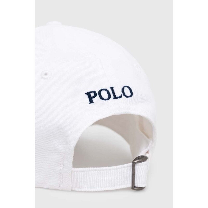 Polo Ralph Lauren șapcă de baseball din bumbac culoarea alb, cu imprimeu 710548524