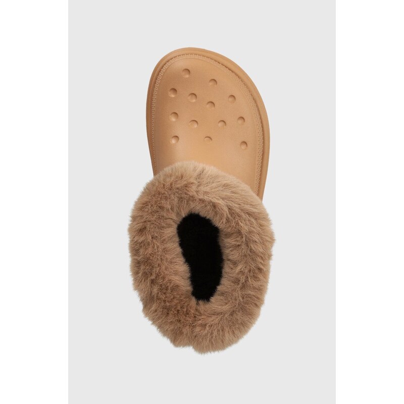 Crocs cizme de iarna Stomp Lined Boot culoarea maro, 208718