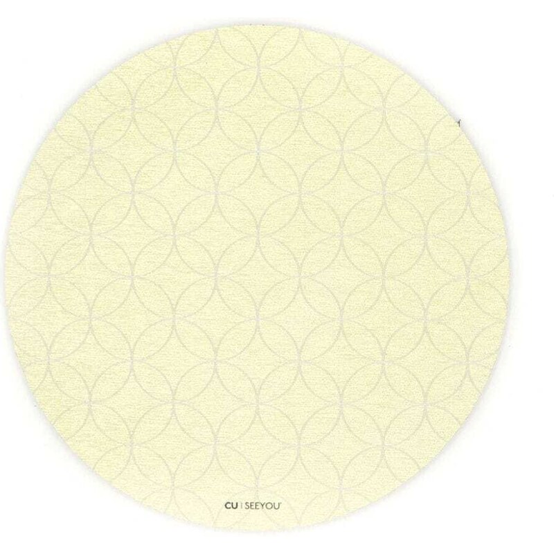 CU I SEEYOU geometric-pattern print placemats (set of three) - Gold