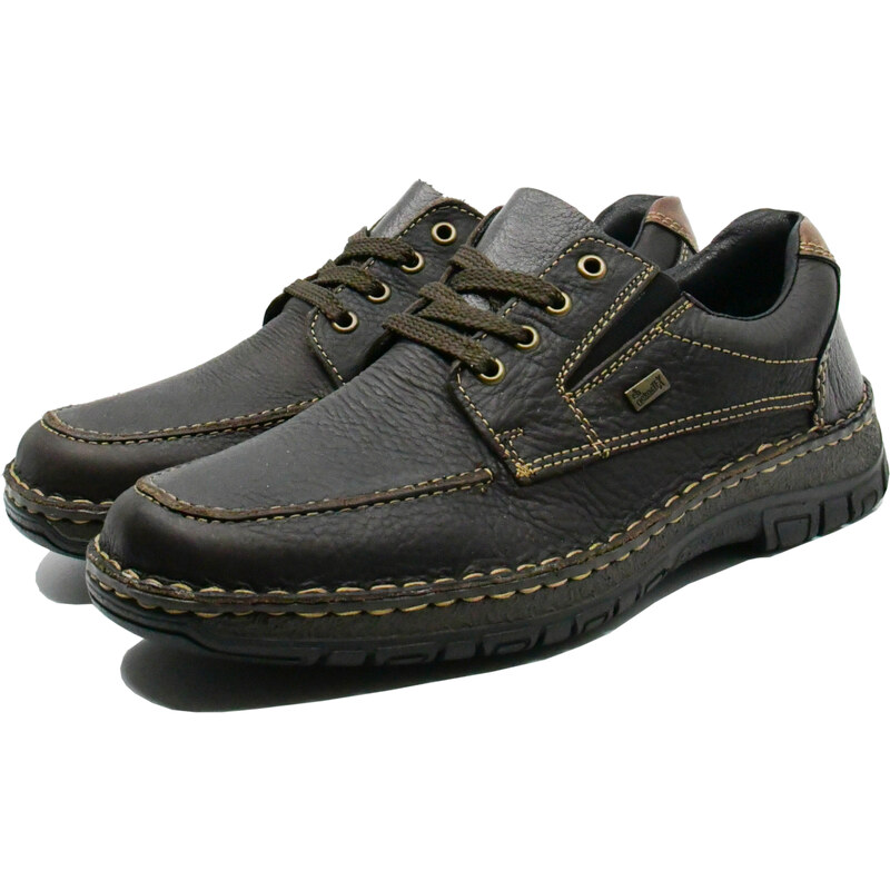 Pantofi Rieker casual maro din piele naturala granulata RIK05100-25