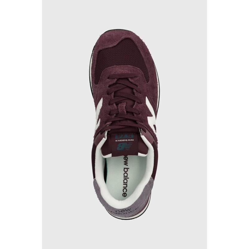 New Balance sneakers 574 culoarea bordo, U574ABO