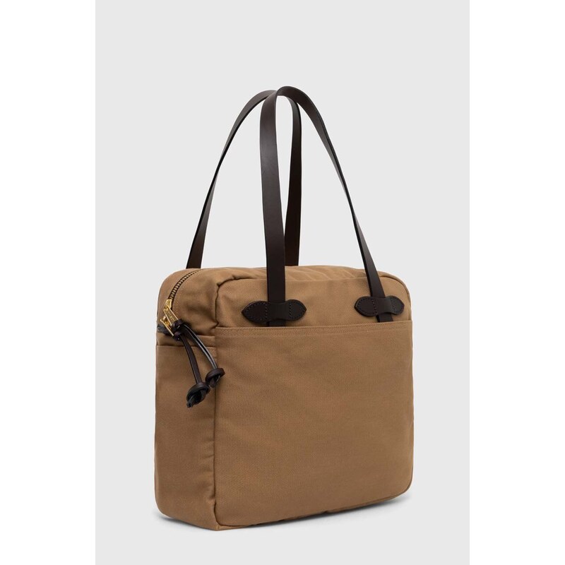Filson geantă Tote Bag With Zipper culoarea bej, FMBAG0005