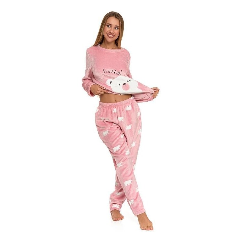 Moraj Pijamale polar Ursuleț roz