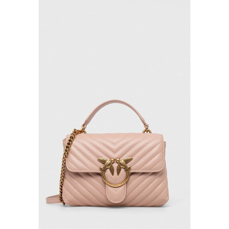 Pinko poseta de piele culoarea roz