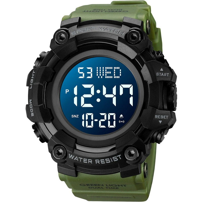 Ceas barbatesc Skmei Sport Cronometru Digital Alarma Lumina Militar