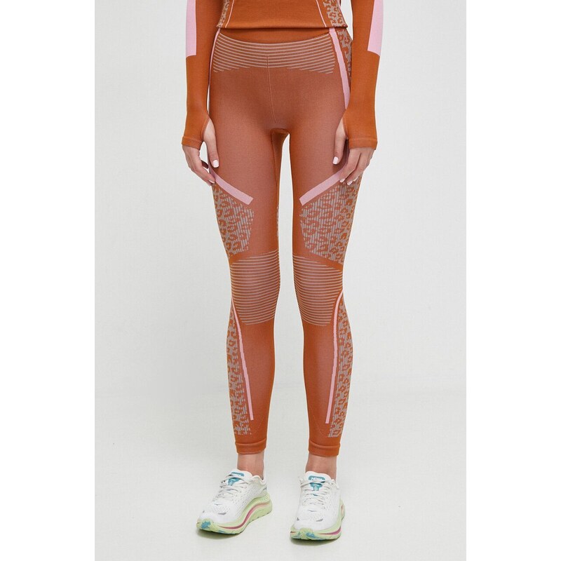 adidas by Stella McCartney leggins de antrenament x TERREX True Nature culoarea portocaliu, modelator