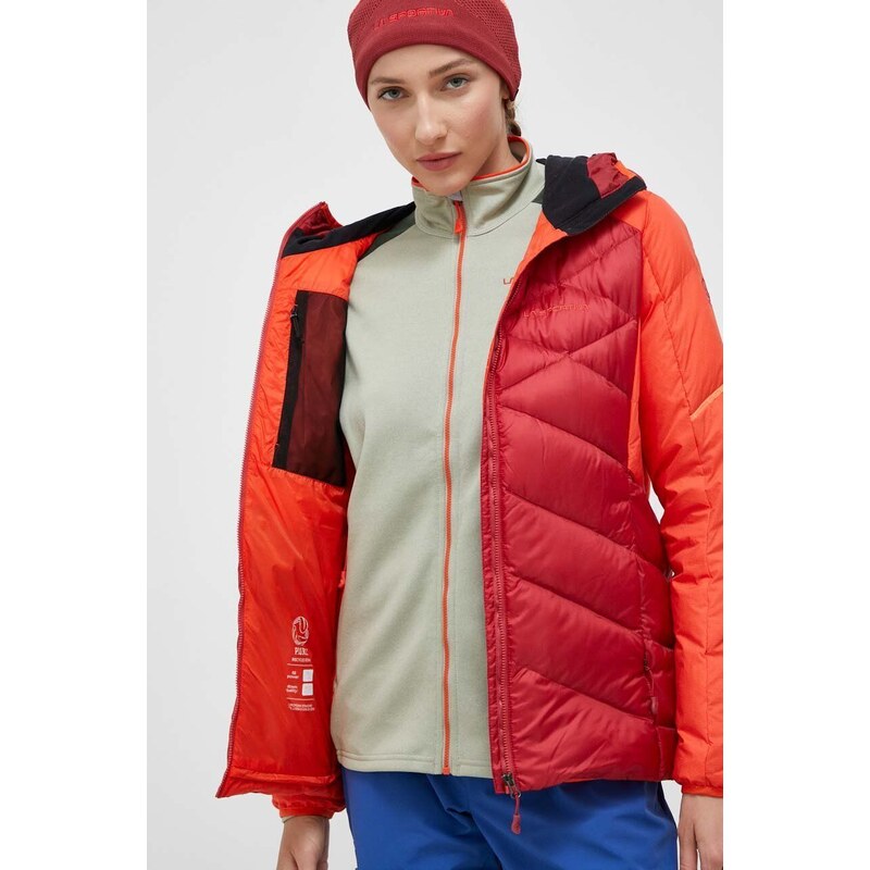 LA Sportiva geaca sport din puf Bivouac culoarea rosu