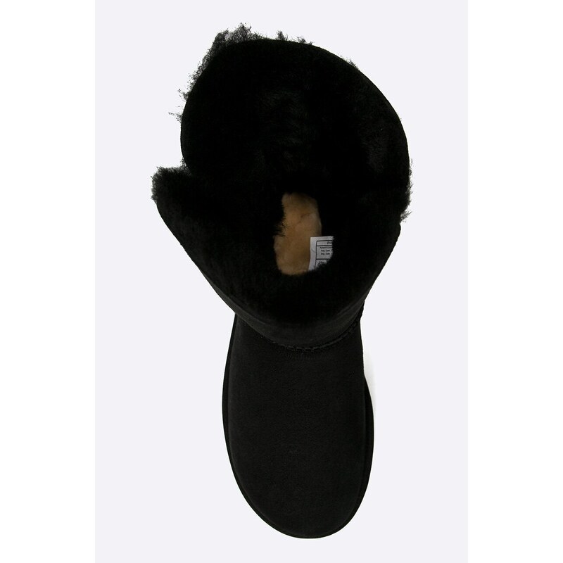 UGG cizme de zăpadă Bailey Button II femei, culoarea: negru, cu toc plat, model căptușit 1016226.BLK