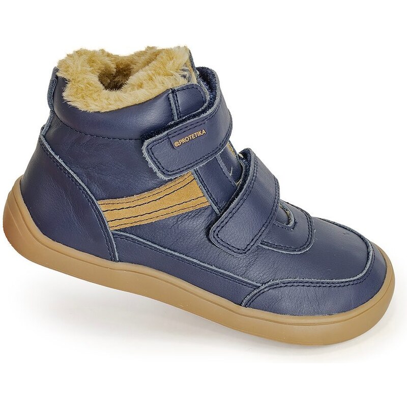 Protetika Băieți cizme de iarnă Barefoot TARGO NAVY, Protezare, albastru