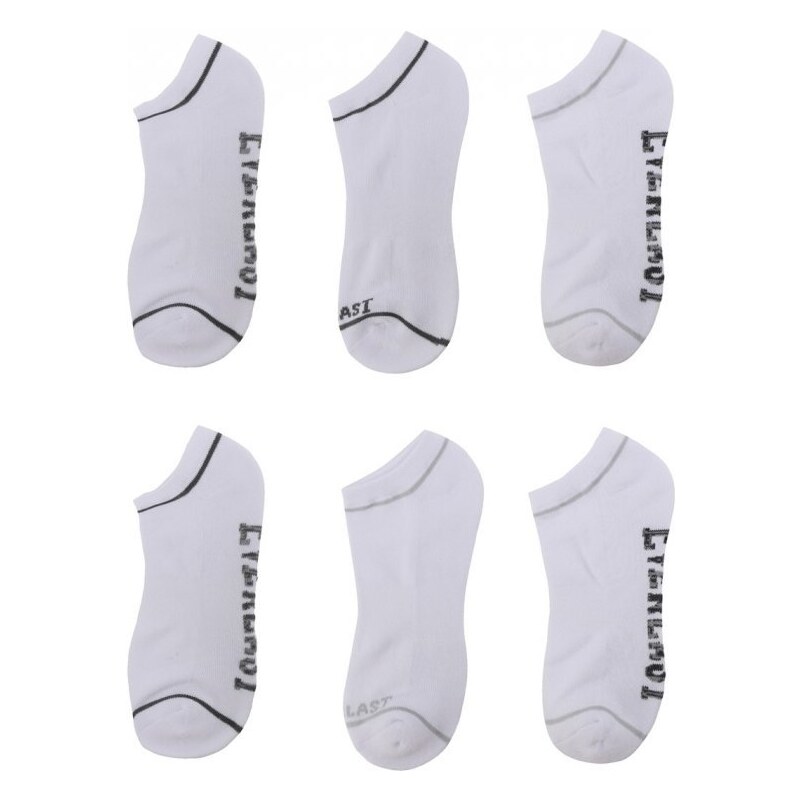 Everlast 6 Pack Trainers Socks Mens White Hung