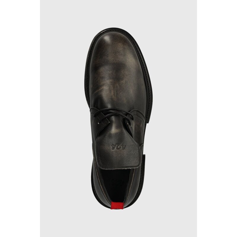424 pantofi de piele bărbați, culoarea negru, 35424Q05T 236573