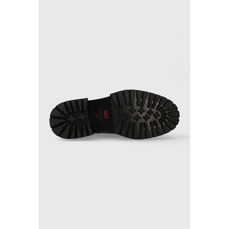 424 pantofi de piele bărbați, culoarea negru, 35424Q05T 236573