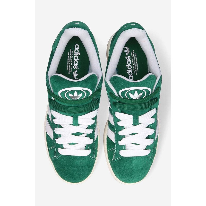 adidas Originals sneakers din piele întoarsă Campus 00s culoarea verde H03472