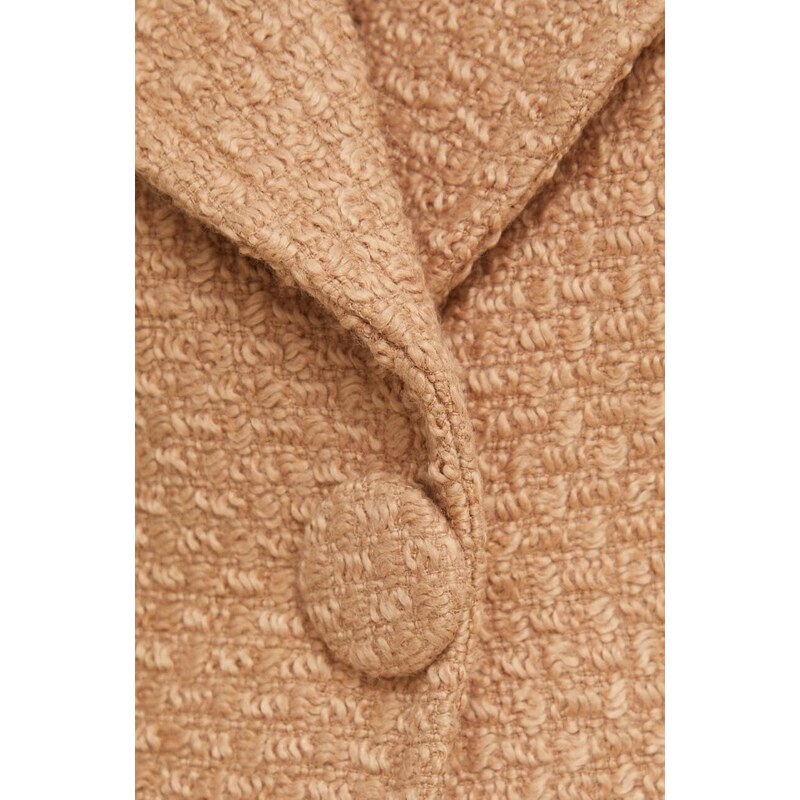 Answear Lab palton de lana culoarea maro, de tranzitie