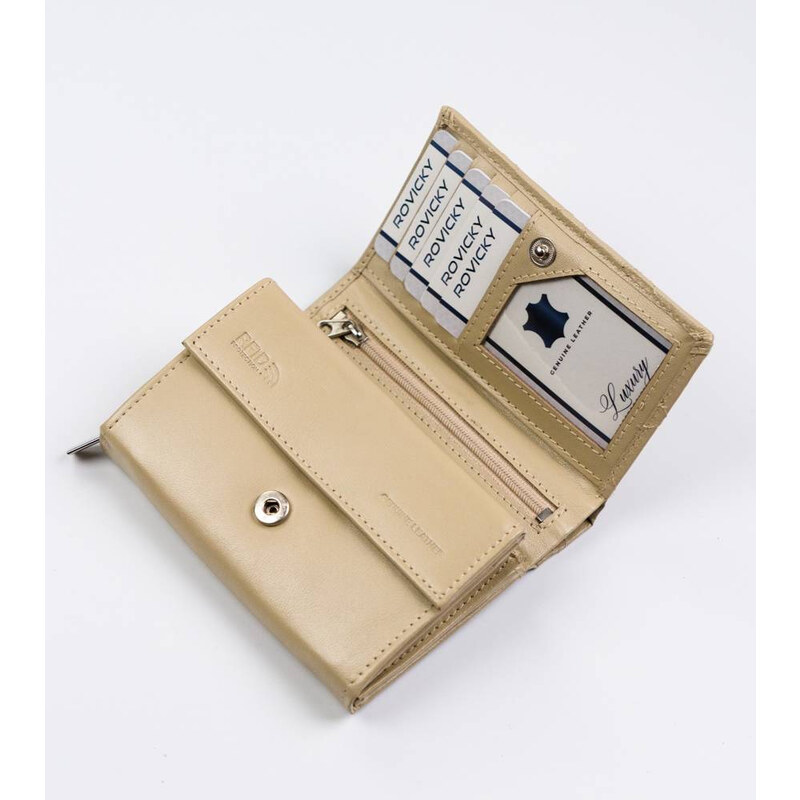 Portofel dama din piele naturala Rovicky PTR-R-RD-02-GCL-Q-3806 B