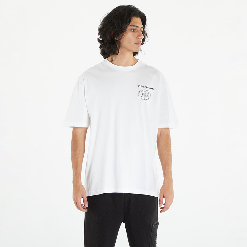 Tricou pentru bărbați Calvin Klein Jeans Future Fade Slogan Short Sleeve Tee White