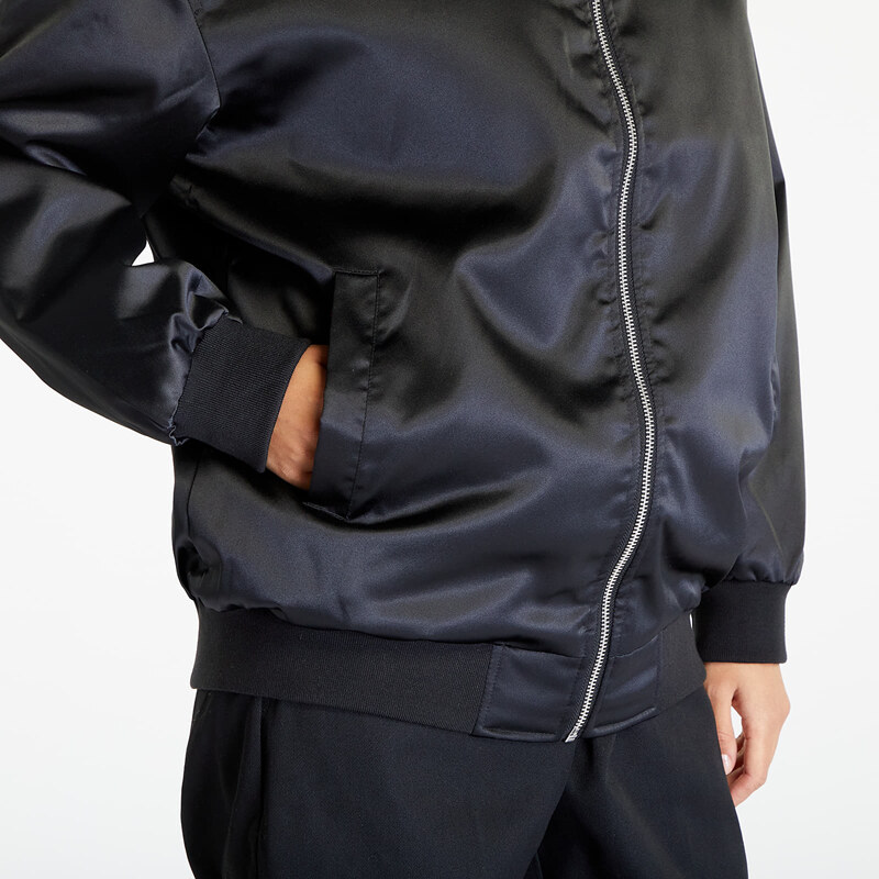 Jachetă bomber pentru femei Urban Classics Ladies Oversized Satin Bomber Jacket Black