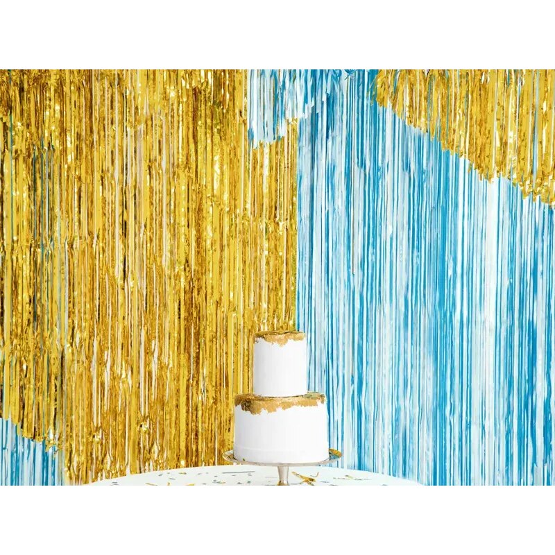 Partydeco Perdea decorativa, Bleu, 90x250 cm