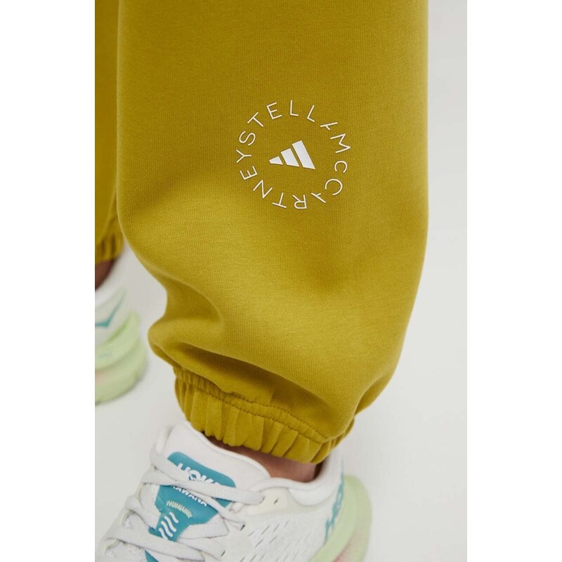 adidas by Stella McCartney pantaloni de trening culoarea verde, cu imprimeu IU0863