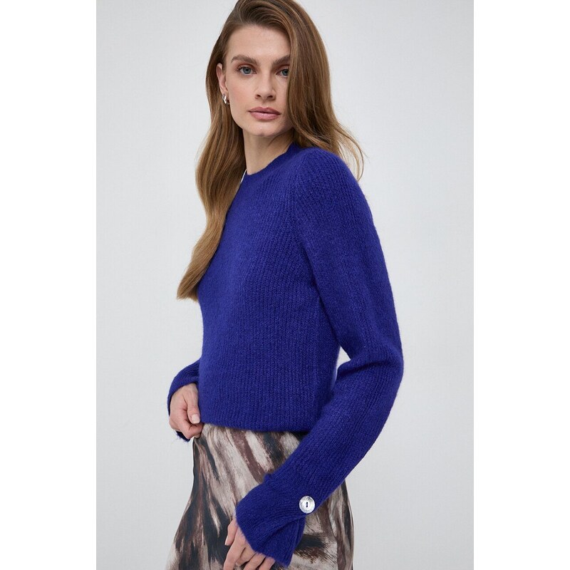 Morgan pulover din amestec de lana femei, culoarea violet