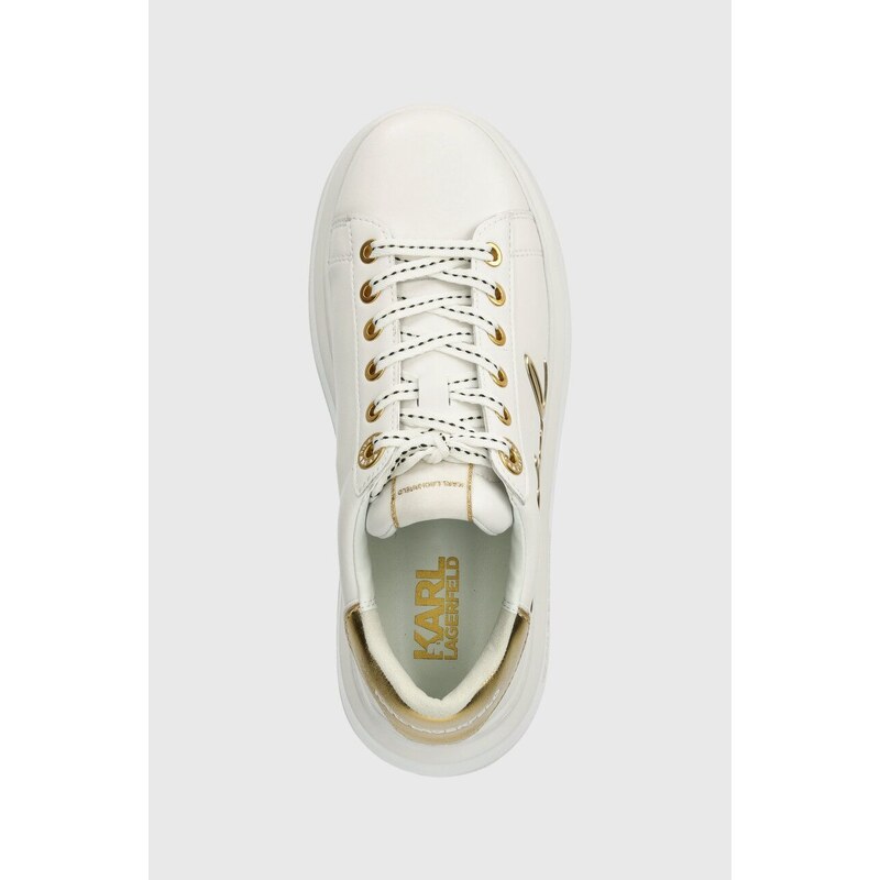Karl Lagerfeld sneakers din piele ANAKAPRI culoarea alb, KL63510A
