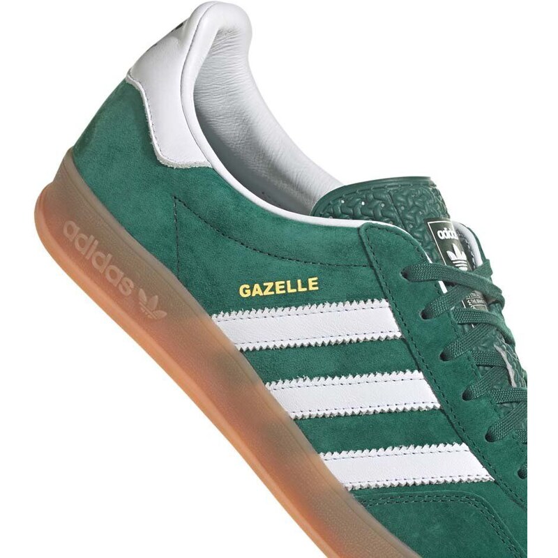 adidas Originals sneakers din piele întoarsă Gazelle Indoor culoarea verde, IG1596