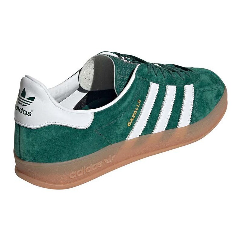 adidas Originals sneakers din piele întoarsă Gazelle Indoor culoarea verde, IG1596