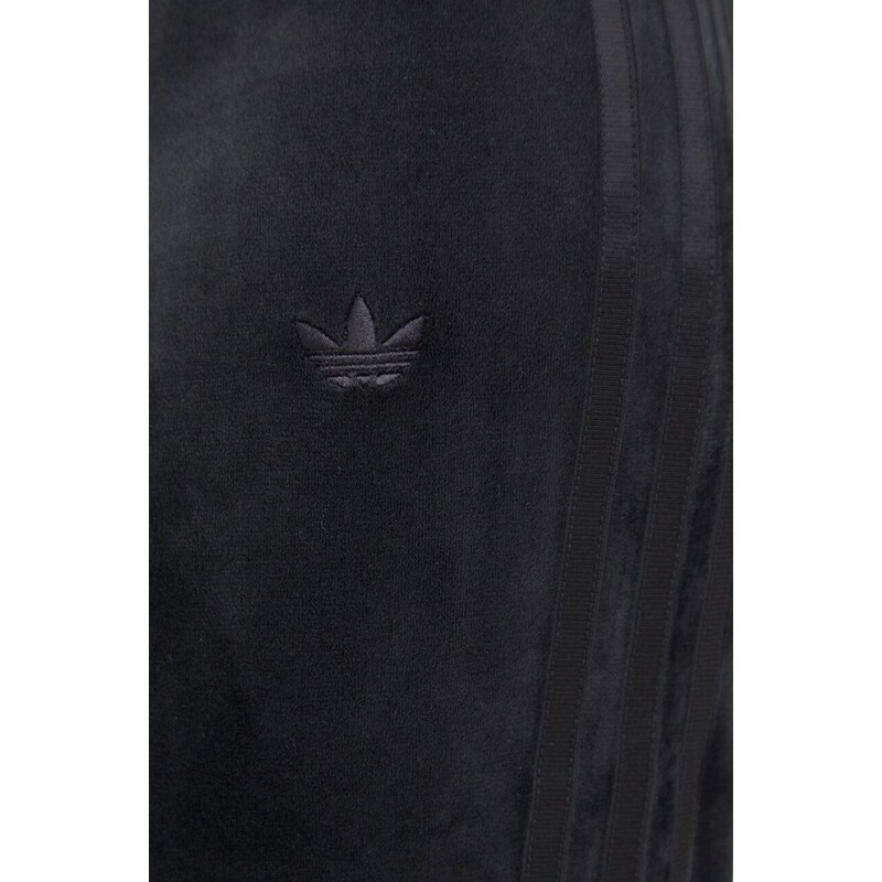 adidas Originals pantaloni de trening din velur Velvet culoarea negru, uni, IT9661