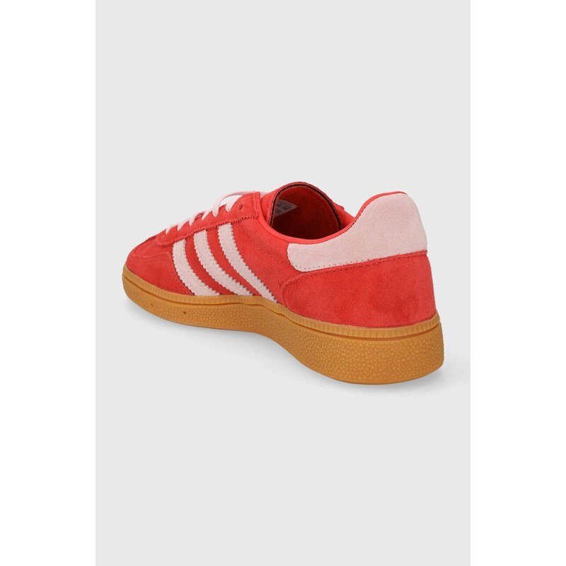 adidas Originals sneakers din piele întoarsă Handball Spezial culoarea roșu, IE5894
