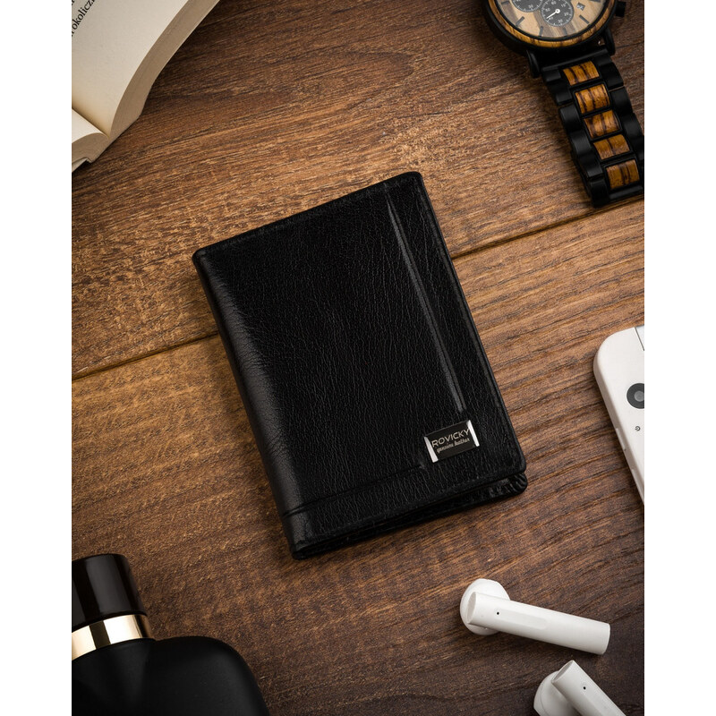 Portofel dama din piele naturala Rovicky PTR-CPR-030-BAR-0384 BL