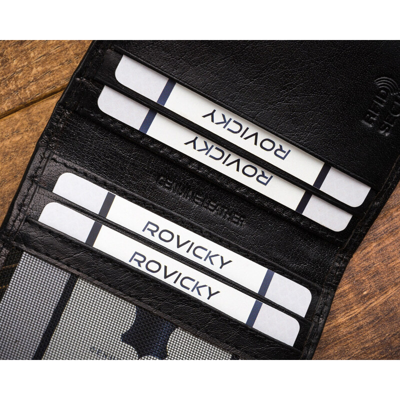 Portofel dama din piele naturala Rovicky PTR-CPR-030-BAR-0384 BL