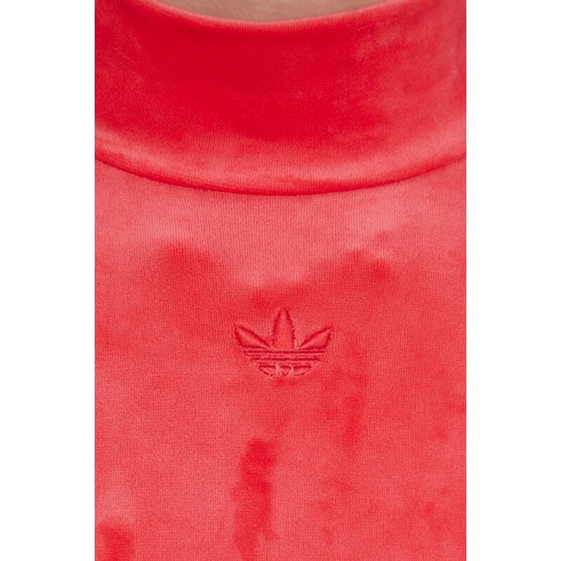 adidas Originals șapcă culoarea roșu, cu turtleneck IT7564