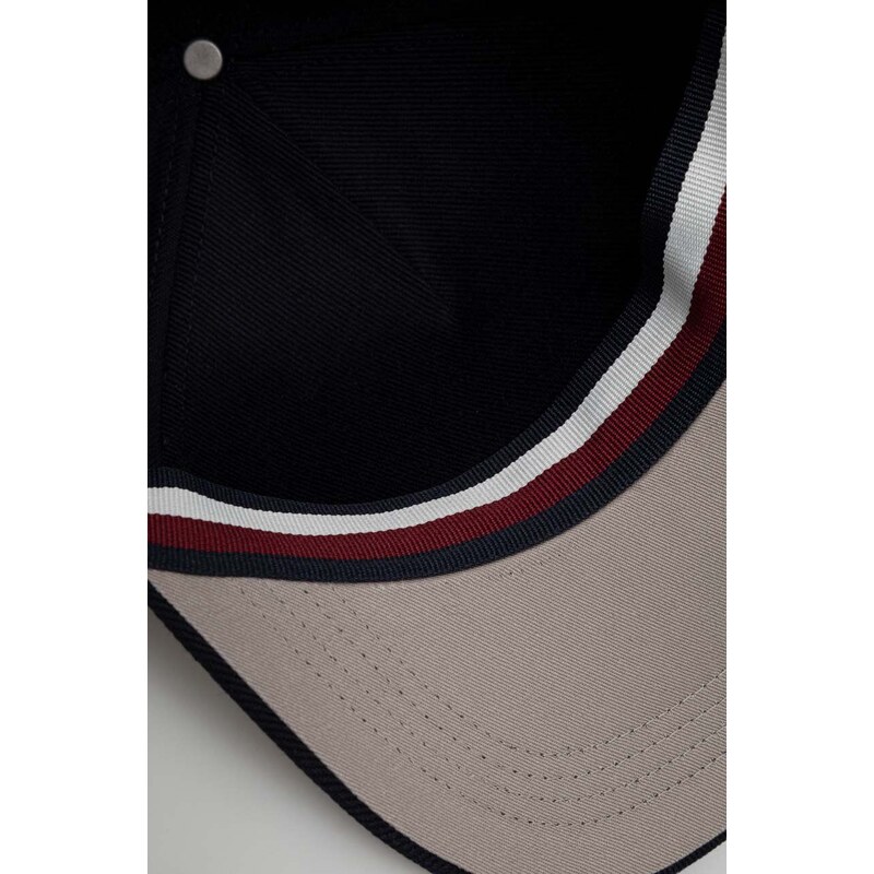 Tommy Hilfiger șapcă de baseball din bumbac culoarea bleumarin, cu imprimeu AM0AM12040