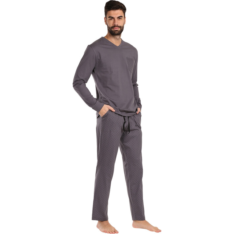 Pijamale pentru bărbați Nedeto gri (NP003) M