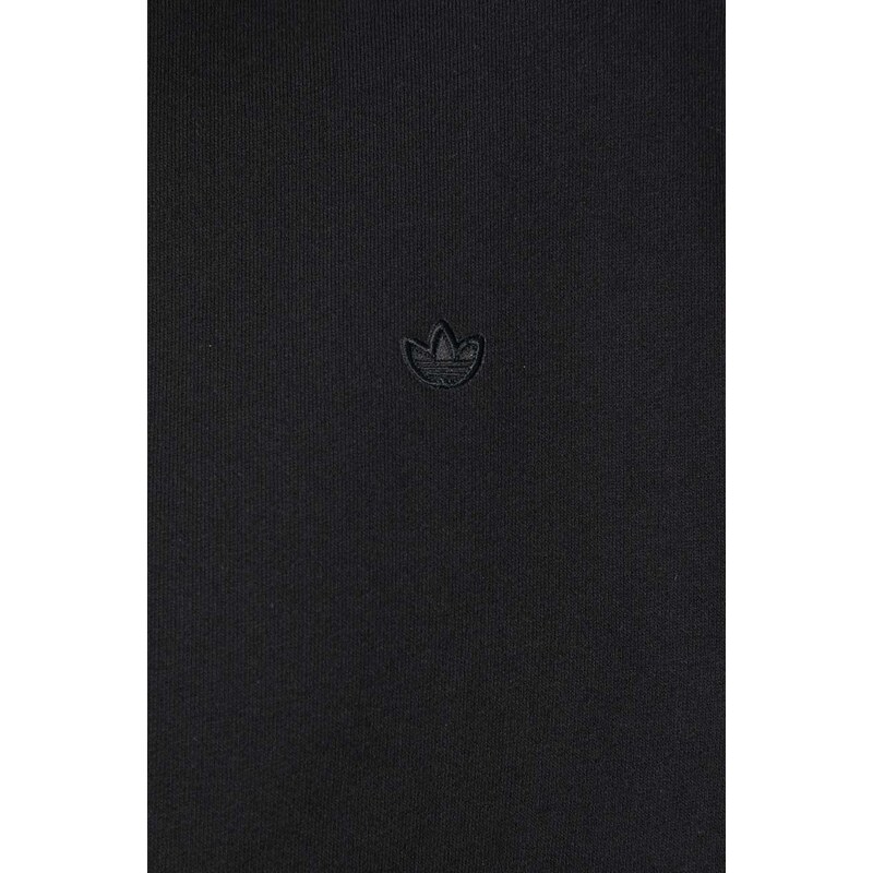 adidas Originals hanorac de bumbac Contempo French Terry bărbați, culoarea negru, uni HK2938