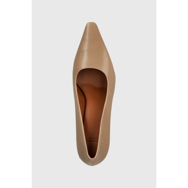 Vagabond Shoemakers pantofi de piele ALTEA culoarea bej, cu toc drept, 5740.001.09