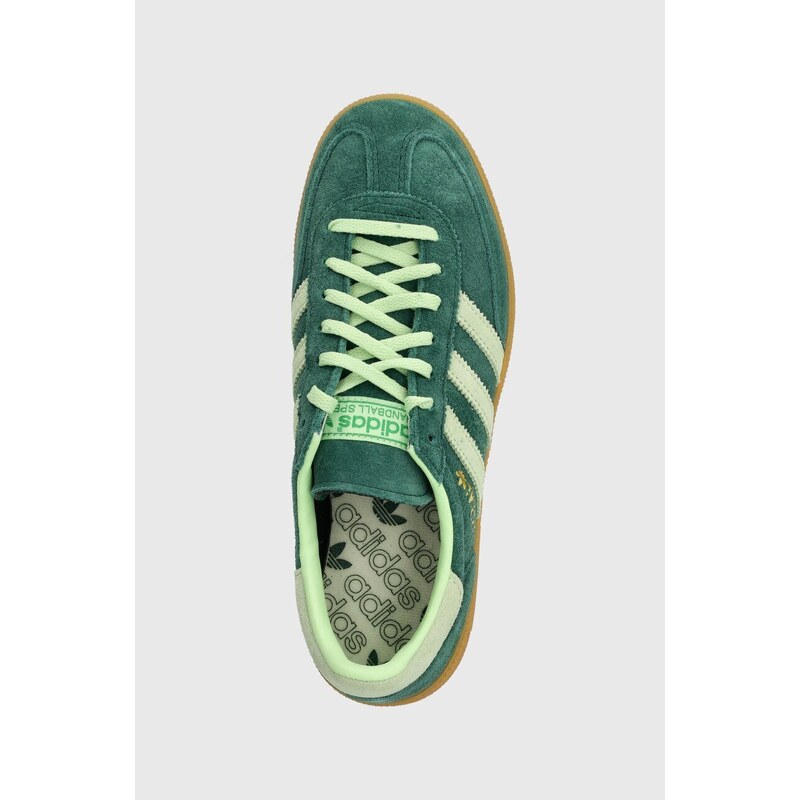 adidas Originals sneakers din piele întoarsă Handball Spezial culoarea verde, IE5896