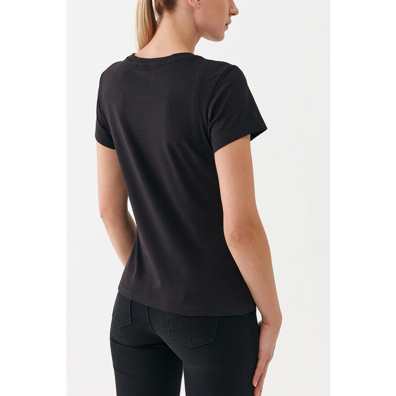 CALVIN KLEIN T-Shirt Core Instit Logo Slim Fit Tee J20J220253 BEH ck black