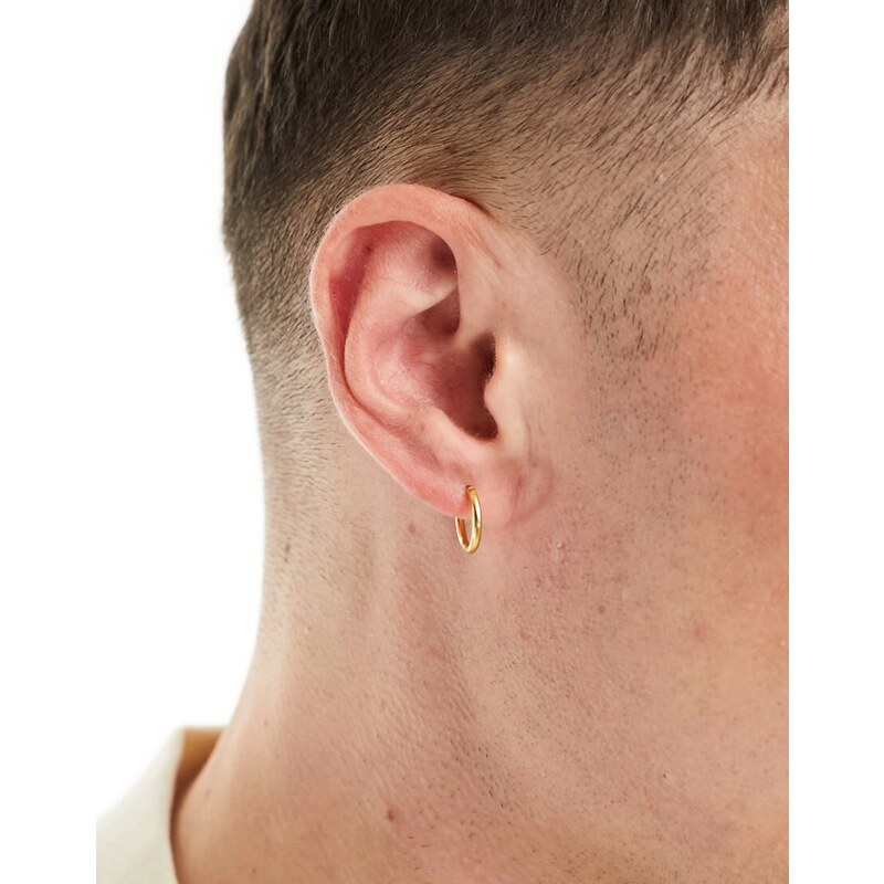 Lost Souls stainless steel 12mm hoop earrings in gold