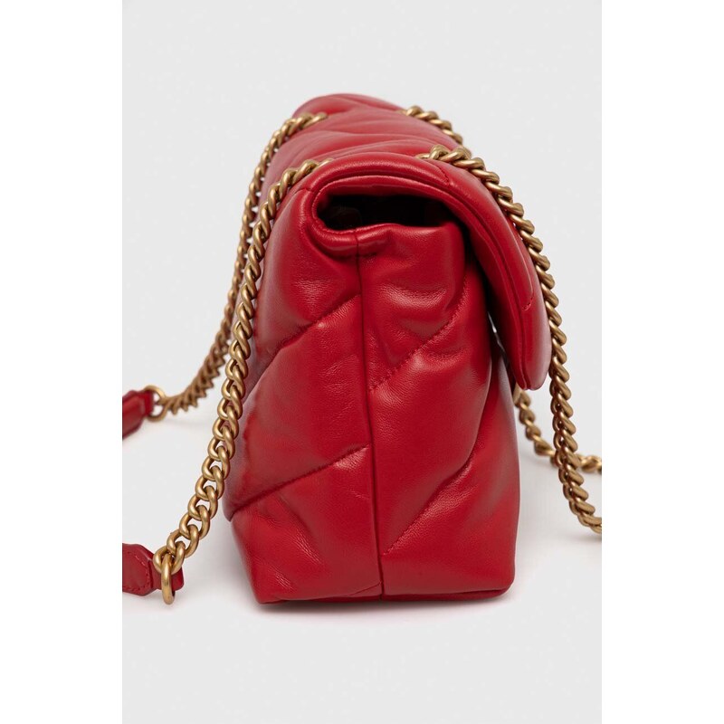 Pinko poseta de piele culoarea rosu