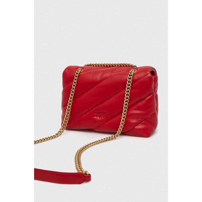 Pinko poseta de piele culoarea rosu