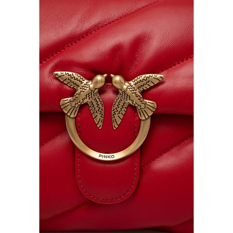 Pinko poseta de piele culoarea rosu