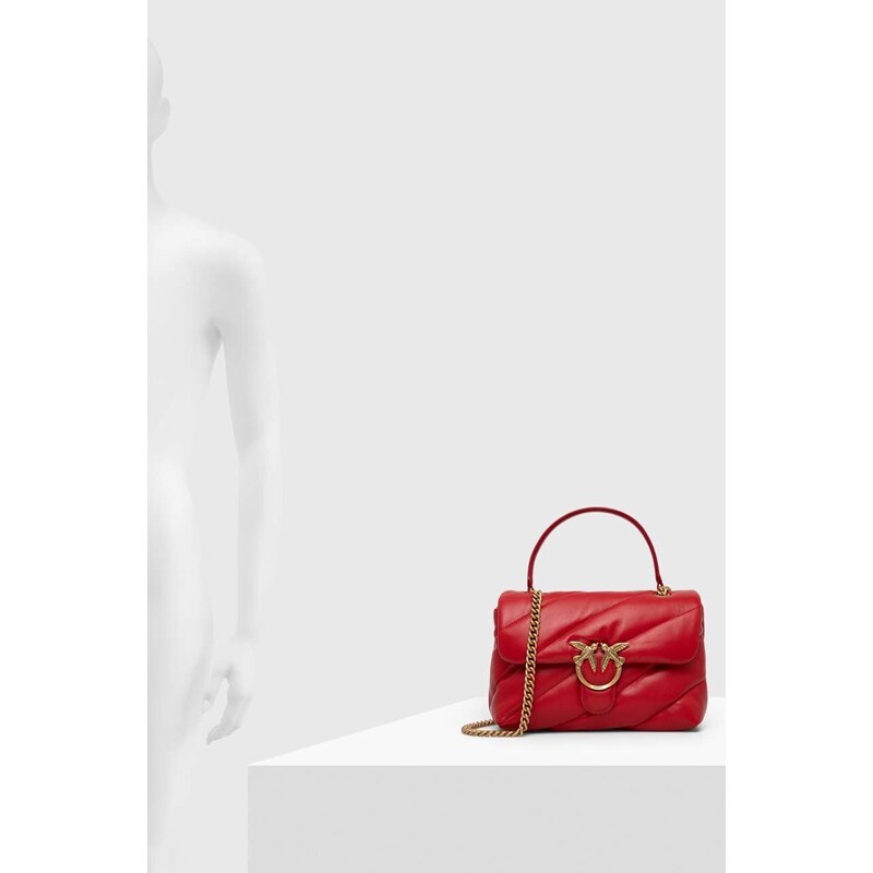 Pinko poseta de piele culoarea rosu