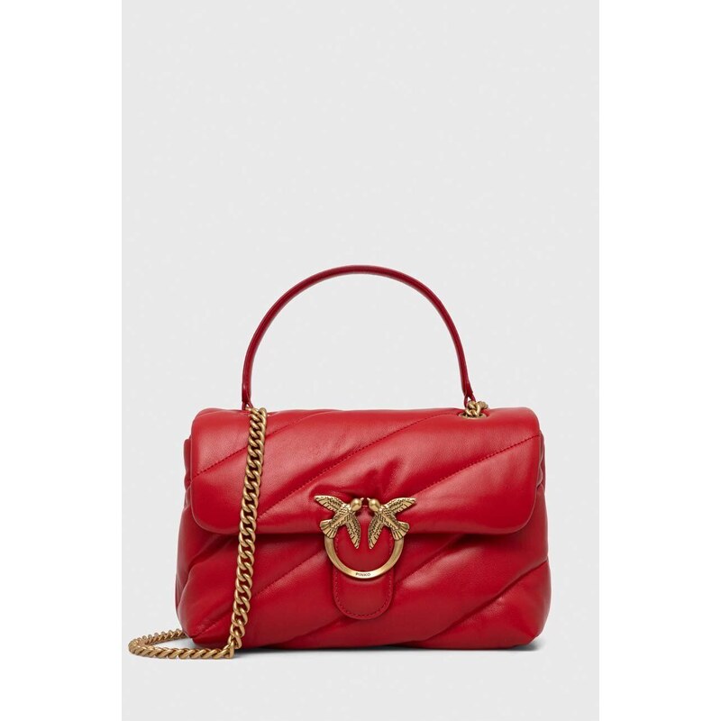 Pinko poseta de piele culoarea rosu
