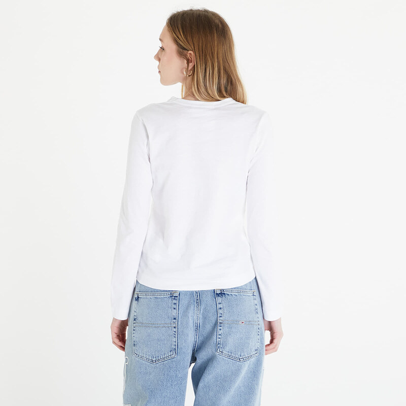 Tricou pentru femei Comme des Garçons PLAY Long Sleeve Tee White
