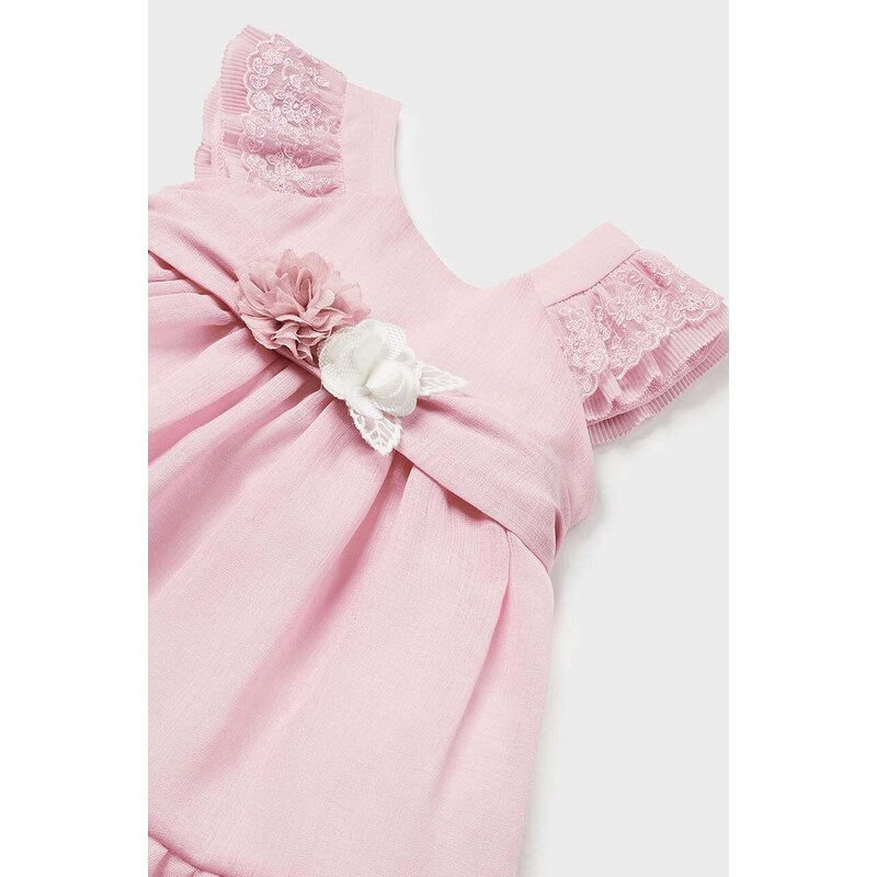 Mayoral rochie bebe culoarea roz, mini, evazati