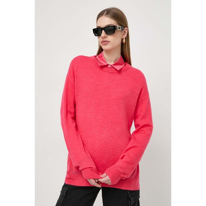 Patrizia Pepe pulover de lana femei, culoarea roz, light