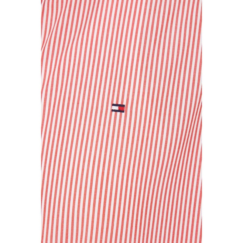 Tommy Hilfiger cămașă din bumbac femei, culoarea roșu, cu guler clasic, regular WW0WW41002